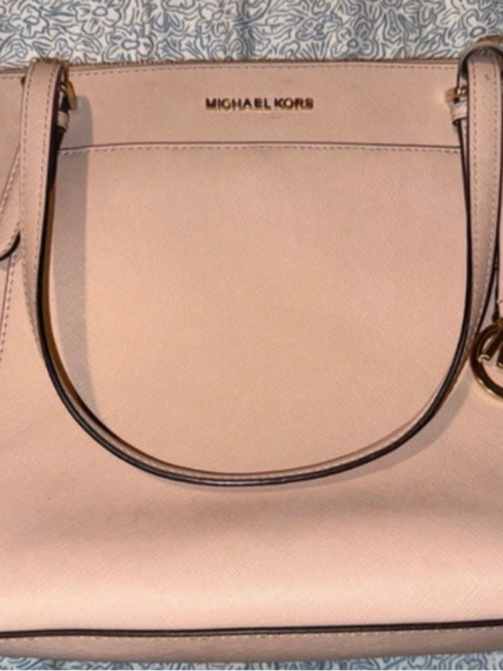 Michael Kors Blush Saffiano Leather Tote with Gold Hardware